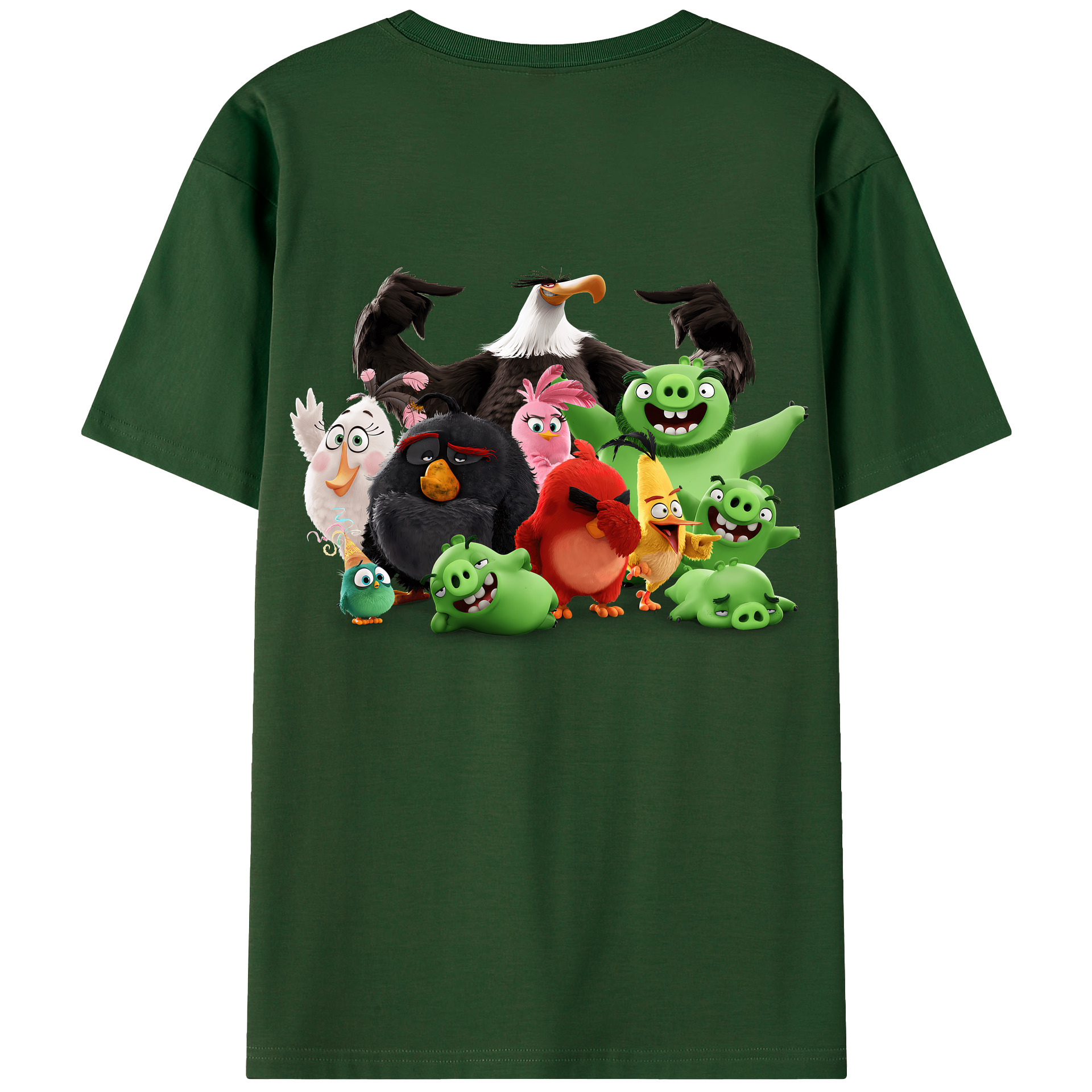 （画像用） Angry Birds アングリーバード 綿100％半袖Tシャツ（背面プリント）